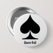 spade, Koningin Gail Ronde Button 7,6 Cm (Voorkant /achterkant)