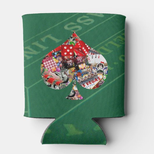 Spade - Las Vegas Speel Kaart Shape Blikjeskoeler (Achterkant)