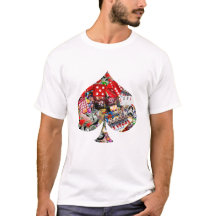 Spade - Las Vegas Spel Kaart Shape T-Shirt