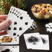 spade met schedel gezicht speelkaarten (Insitu)