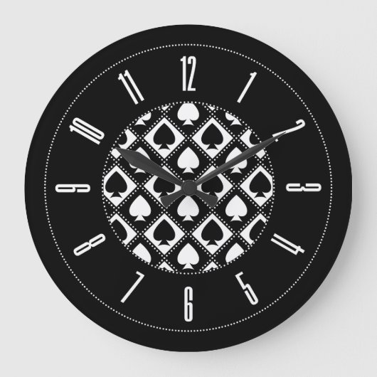 Spade Pattern Grote Klok (Voorkant)