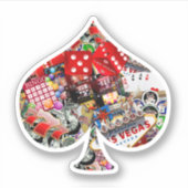 Spade Playing Card Shape - Gamblers Delight Sticker (Voorkant)
