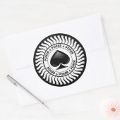 Spade Poker Chip Ronde Sticker (Envelop)