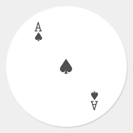 Spade Ronde Sticker (Voorkant)