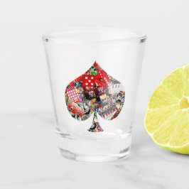 Spade Spelen Kaart Vorm * Gamblers Delight Shot Glas