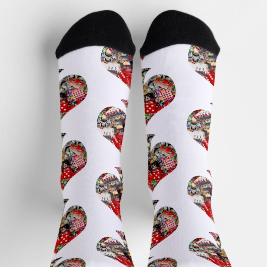 Spade Spelen Kaart Vorm Las Vegas Sokken (Top)