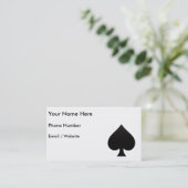 Spade - Suite van het Pictogram van Kaarten Visitekaartje (Staand voorkant)