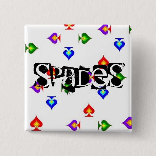 Spade Vierkante Button 5,1 Cm (Voorkant)