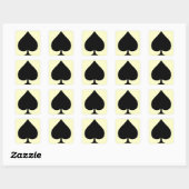 Spade Vierkante Sticker (Vel)