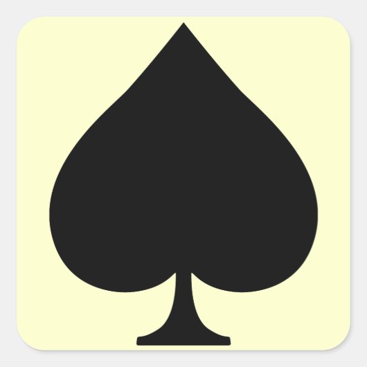 Spade Vierkante Sticker (Voorkant)