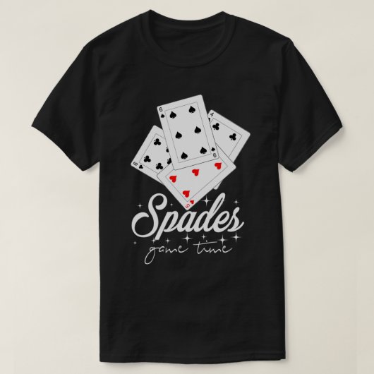 Spades Card Game Time  T-shirt (Design voorkant)