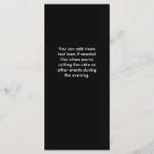 Spades-casino-bruiloft Menu (Achterkant)