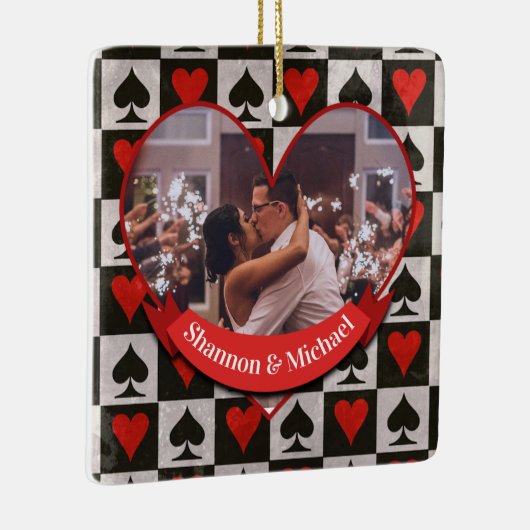 Spades en harten Design Keepomwille Ornament (Rechts)