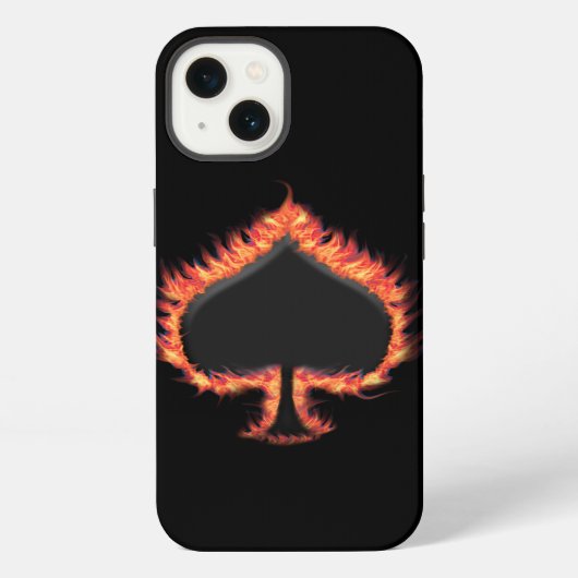 Spades Flames iPhone Hoesje (Achterkant)