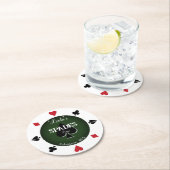 Spades Kaart Game Room Round Paper Onderzetters (Insitu)