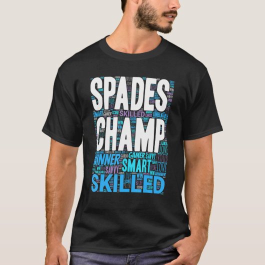 Spades Player Kaart Game Winner T-shirt (Voorkant)