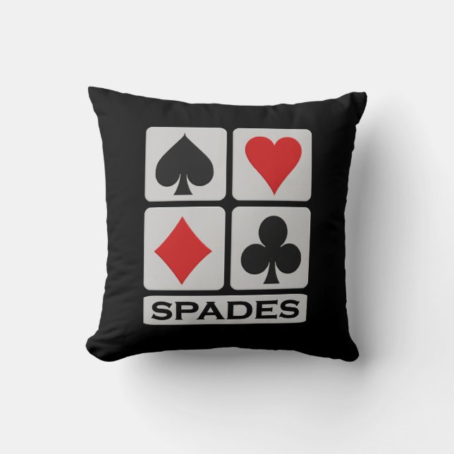 Spades Player werpen kussen (Voorkant)