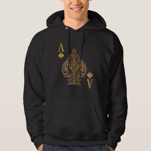 Spades Poker Ace Casino Hoodie (Voorkant)