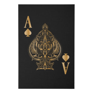 Spades Poker Ace Casino Imitatie Canvas Print