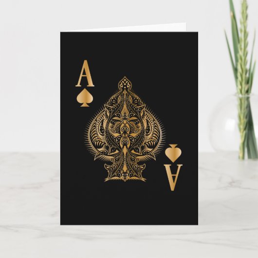 Spades Poker Ace Casino Kaart (Voorkant)