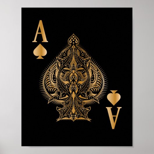 Spades Poker Ace Casino Poster (Voorkant)