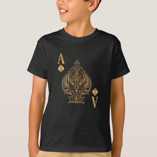 Spades Poker Ace Casino T-shirt (Voorkant)