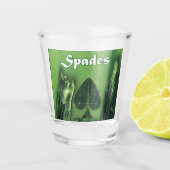 Spades Poker spelers Shot Glas (Voorkant)