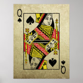 Spadkoningin speelkaarten poster (Voorkant)
