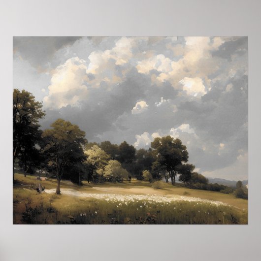 Spadschilderij aan de hemel van Stormy - Poster (Voorkant)