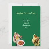 SPAGETTI EN PIZZA PARTIJ, RESTAURANT groen Kaart (Achterkant)