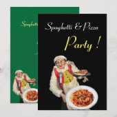 SPAGETTI EN PIZZA PARTIJ, RESTAURANT groen Kaart (Voorkant / Achterkant)