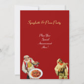 SPAGETTI EN PIZZA PARTIJ, RESTAURANT zwart rood Kaart (Achterkant)