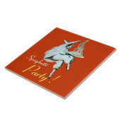 SPAGETTI PARTIJ, ITALIAANSE KITCHEN, oranje Tegeltje (Zijkant)