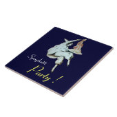 SPAGETTI PARTIJ, ITALIAANSE KITCHEN, paars Tegeltje (Zijkant)