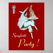SPAGETTI PARTIJ, ITALIAANSE KITCHEN, rood groen wi Poster (Voorkant)