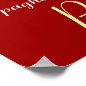 SPAGETTI PARTIJ, ITALIAANSE KITCHEN, rood groen wi Poster (Hoek)