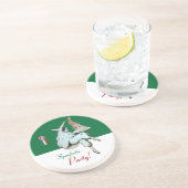 SPAGETTI PARTIJ, ITALIAANSE KITCHEN, rood groen wi Zandsteen Onderzetter (Zijkant)