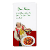 SPAGETTI PARTIJ ITALIAANSE RESTAURANT CHEF Rood wi Etiket (Voorkant)