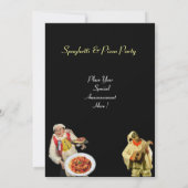 SPAGETTI & PIZZA PARTIJ, RESTAURANT oranje zwart Kaart (Achterkant)