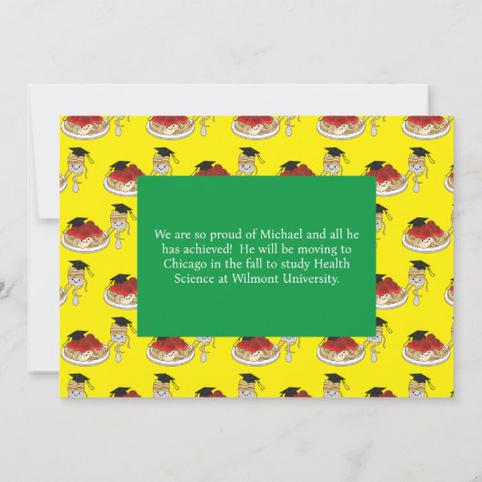 Spaghetti Afstudeerfeest Kaart (Achterkant)