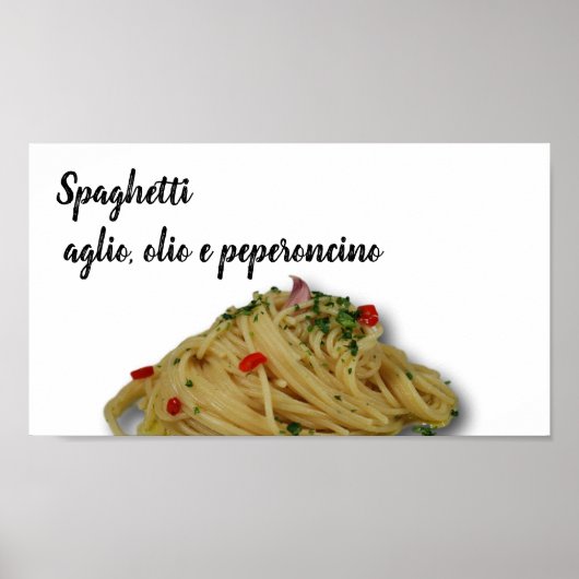 Spaghetti aglio, olio e peperoncino - Poster (Voorkant)