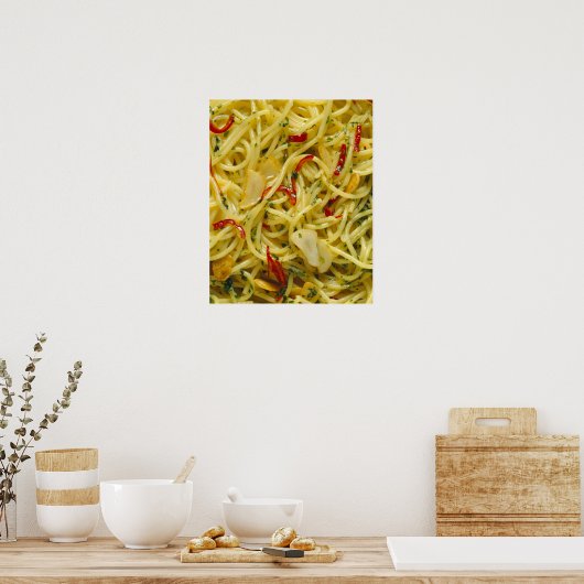 Spaghetti Aglio, Olio en Peperoncino Poster (Keuken)