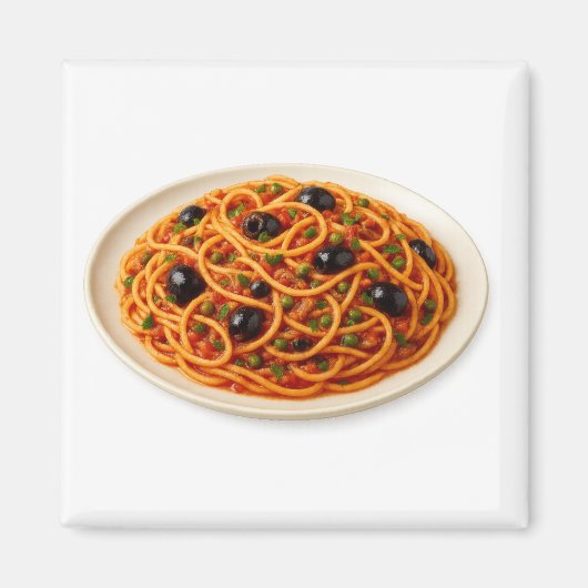 Spaghetti alla Puttanesca Magnet (Voorkant)