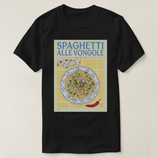 Spaghetti alle Vongole 1839 T-shirt (Design voorkant)