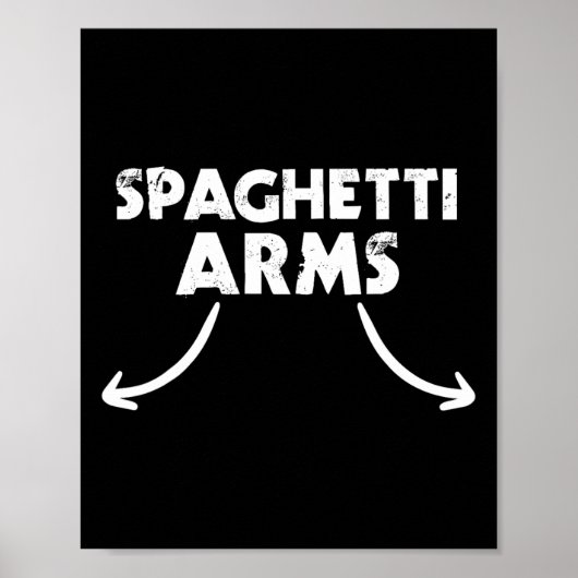 Spaghetti Arms Lifting Gym Poster (Voorkant)