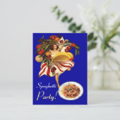 SPAGHETTI ARTIJ DANCE, ITALIAANSE KITCHEN EN TOMAT BRIEFKAART (Staand voorkant)