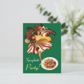 SPAGHETTI ARTIJ DANCE, ITALIAANSE KITCHEN EN TOMAT BRIEFKAART (Staand voorkant)