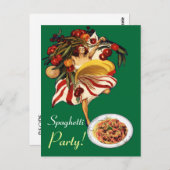 SPAGHETTI ARTIJ DANCE, ITALIAANSE KITCHEN EN TOMAT BRIEFKAART (Voorkant / Achterkant)