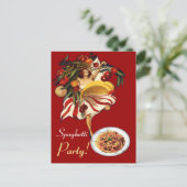 SPAGHETTI ARTIJ DANCE, ITALIAANSE KITCHEN EN TOMAT BRIEFKAART (Staand voorkant)