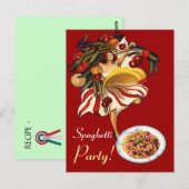 SPAGHETTI ARTIJ DANCE, ITALIAANSE KITCHEN EN TOMAT BRIEFKAART (Voorkant / Achterkant)